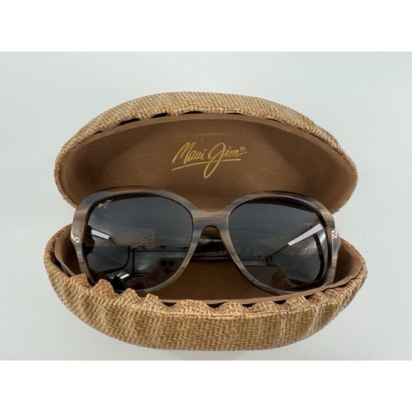 MAUI JIM SWAYING PALMS MJ 530-93 BROWN 24K GOLD BRONZE POLARIZED SUNGLASSES 9 - Picture 13 of 14